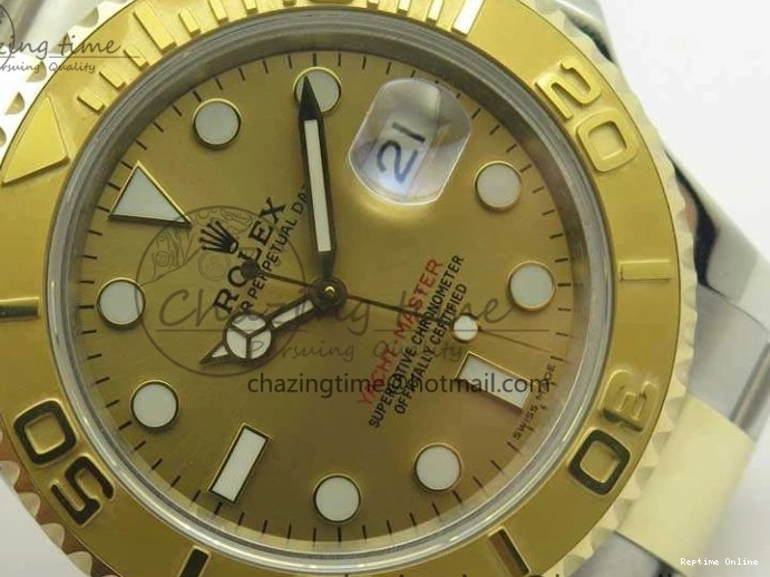 0114 Popular Yacht-Master 116655 3AF Best Edition YG Wrapped Gold Dial On SS YG Bracelet A 3454
